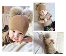 Load image into Gallery viewer, Adorable Warm Wooly Pom Pom Hat
